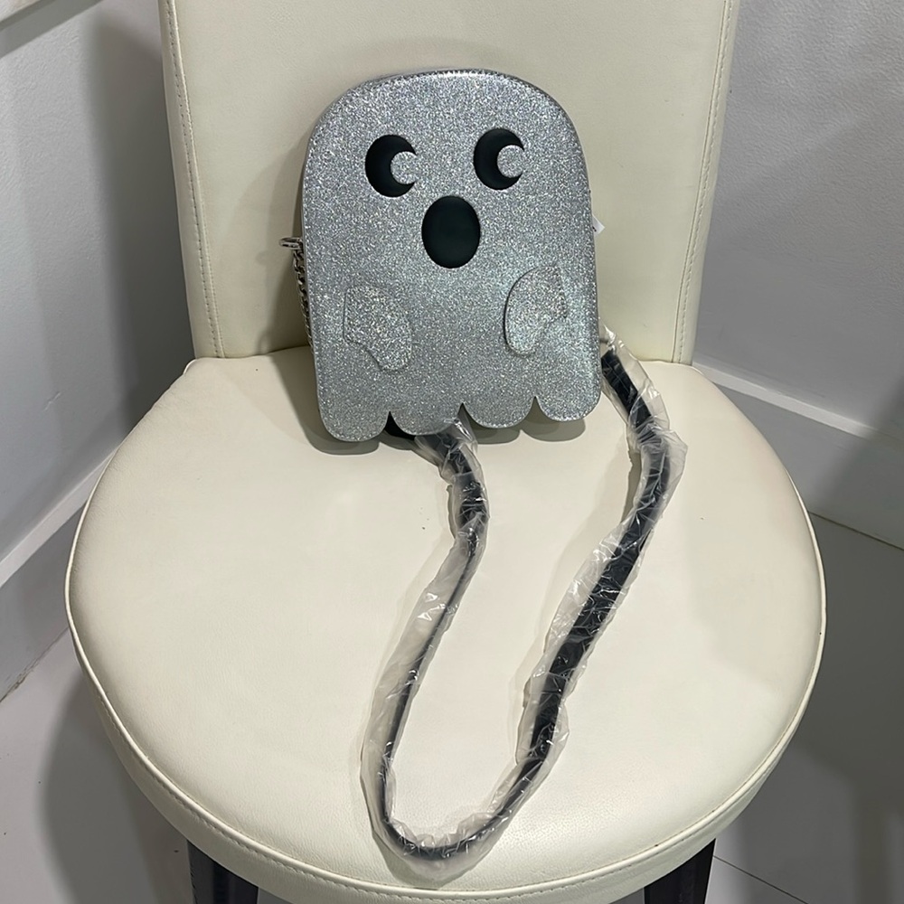Fine by Me Sparkly Silver & Black "Ghost" Crossbody Bag